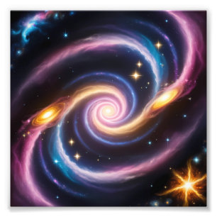 Photo d'étoiles et de galaxies de différentes coul