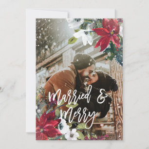 photo d'hiver de noël mariée et carte de fidélité