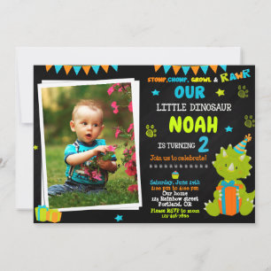 Photo Dinosaur anniversaire invitation Dinosaur fê