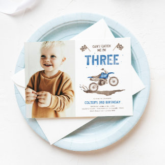 Photo Dirt Bike Troisième Invitation Anniversaire