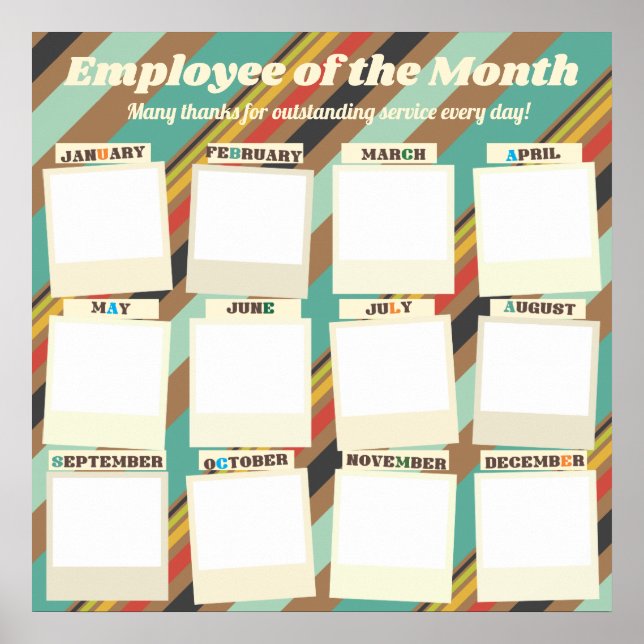 Photo display employee of the month recognition poster (Vorne)