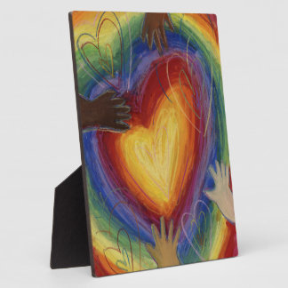 Photo Diversité Rainbow Love Heart DEI Plaque Art Prints