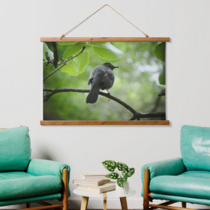 Photo D'Oiseau De Chat Sur Tapisserie Murale En Bo