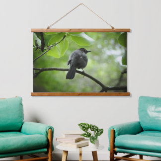 Photo D'Oiseau De Chat Sur Tapisserie Murale En Bo