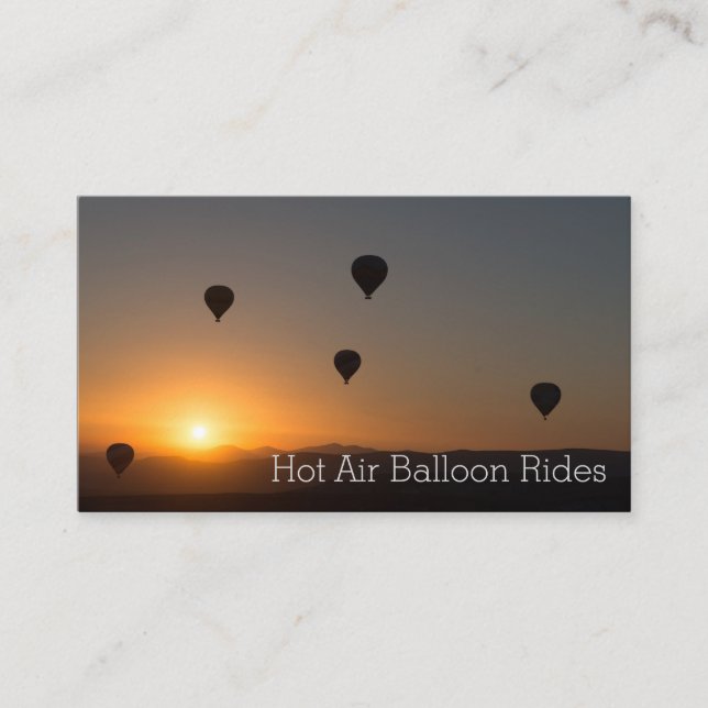 Photo du Carte de visite Hot Air Balloon Rides (Devant)