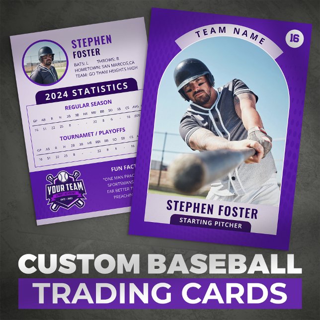 Photo du lecteur de carte de baseball Purple Pro (Créateur téléchargé)