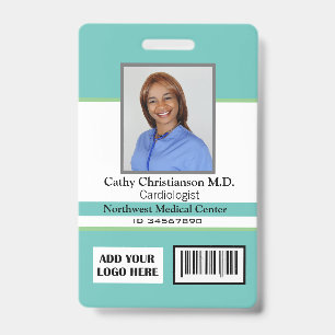 Photo du nom du médecin Logo Badge Code de numéris