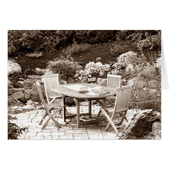 PHOTO DU PATIO D'ÉTÉ EXTÉRIEUR POUR TOUTE OCCASION (Devant horizontal)