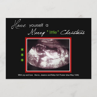 Photo d'ultrason de carte de Noël de grossesse