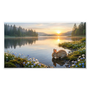 Photo d'un chien mignon se reposant au bord d'un l