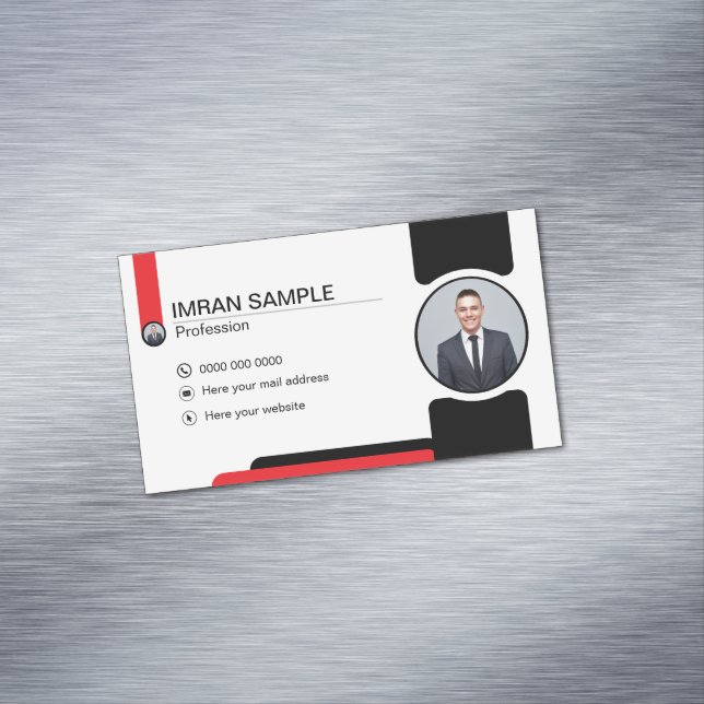 photo edating Business Card Magnetische Visitenkarte (Beispiel)