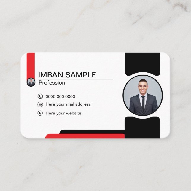 photo edating Business Card Visitenkarte (Vorderseite)