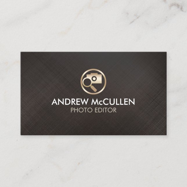 Photo Editor Camera Glass Icon Visitenkarte (Vorderseite)