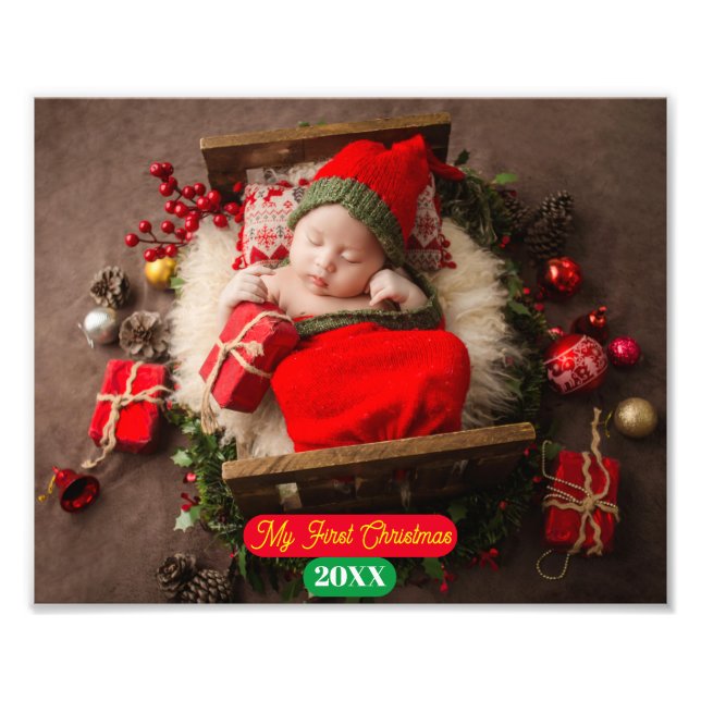 Photo Elargissement -Mon premier Noël -Photo/année (Devant)