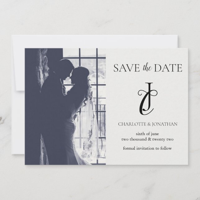 Photo Elegant Classic Wedding Save The Date (Vorderseite)