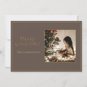 Photo Elegant Gold Joyeux Noël Carte