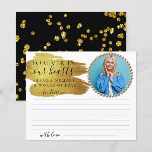 Photo Elegant Partager une carte mémoire funéraire