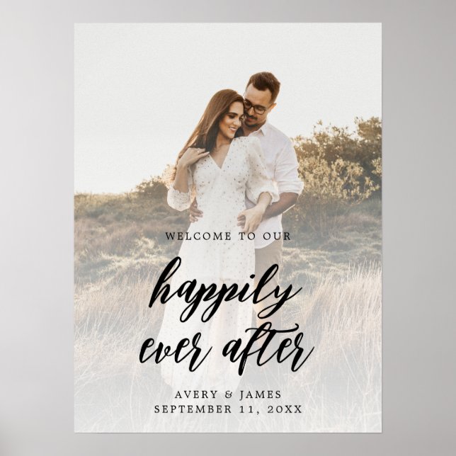 Photo Elegant Wedding Welcome Poster (Devant)