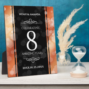 Photo Élégante plaque Mariage du 8ème anniversaire de br