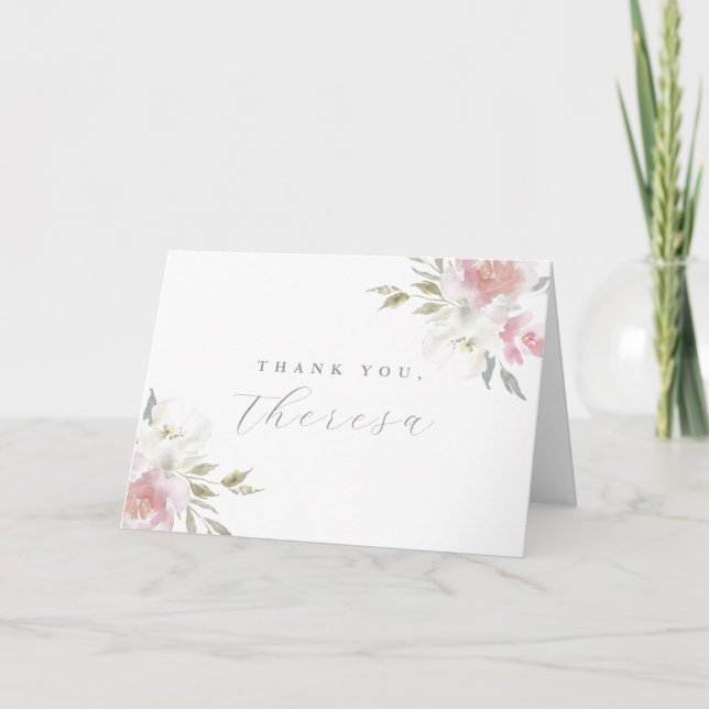 Photo élégante Quinceanera Merci floral (Devant)