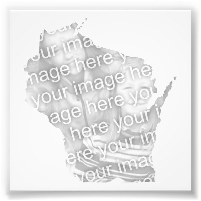 Photo encadrée en forme de Wisconsin (Devant)