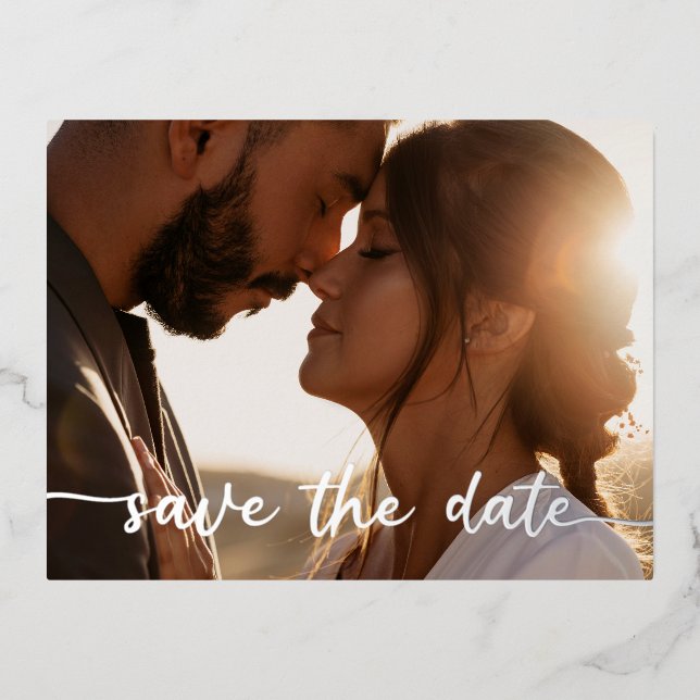 Photo Enregistrer la date Carte postale Foil - Arg (Recto)
