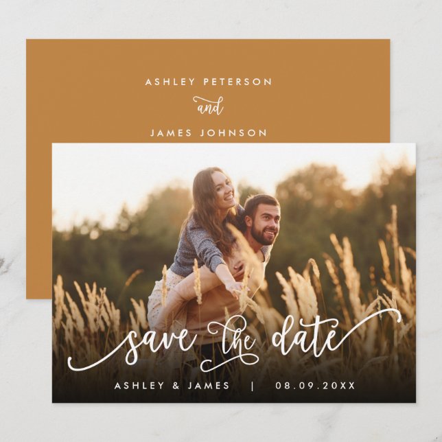 Photo Enregistrer la date pour la carte Faire-part (Devant / Derrière)
