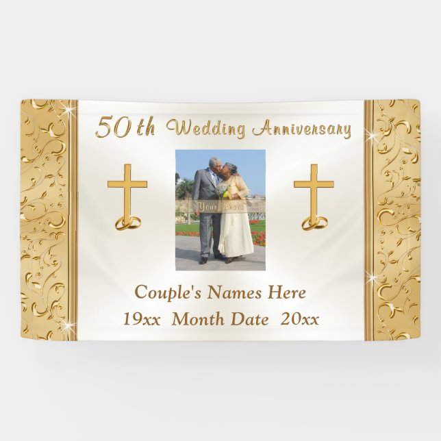 PHOTO et bannière personnalisée du 50e anniversair (Horizontal)