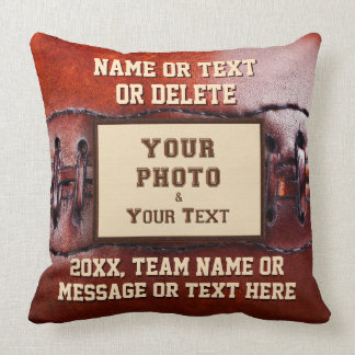 Photo et coussin personnalisé du football pour des