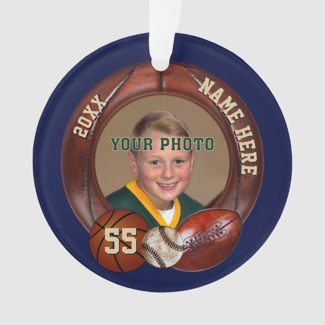 PHOTO et objets de Noël de sport personnalisés (devant)