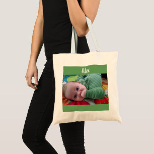 Photo et sac fourre-tout personnalisés à nom