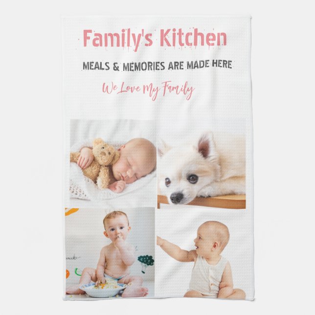 Photo et typographie moderne Serviettes de cuisine (Vertical)