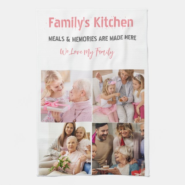 Photo et typographie moderne Serviettes de cuisine (Vertical)