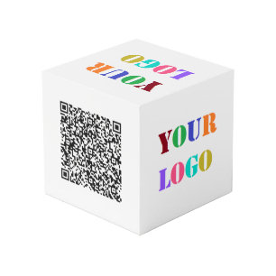 Photo Exemple de cube promotionnel avec code QR et logo