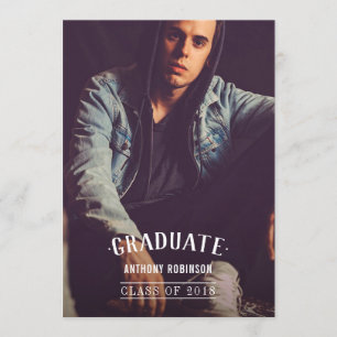 Photo Faire-part de diplôme masculin