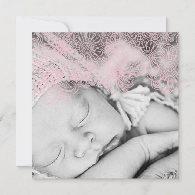 Photo faire-part de naissance - fille (Devant)