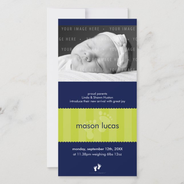 PHOTO FAIRE-PART DE NAISSANCE :: joyeux pieds 12P (Devant)