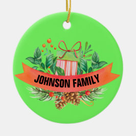Photo familiale personnalisée Ornement de Noël