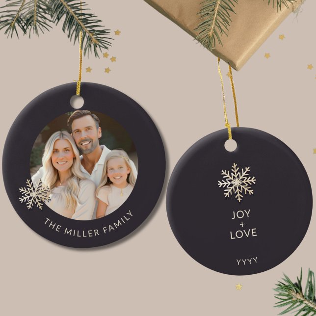 Photo familiale personnalisée Ornement de Noël (Créateur téléchargé)