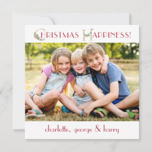 Photo famille Noël Bonheur Carte de vacances appar