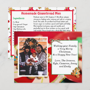 Photo famille + Recette Carte de Noël