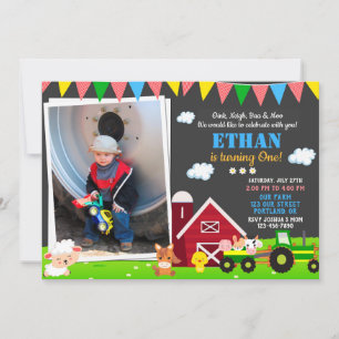 Photo Farm invitation anniversaire Barnyard annive