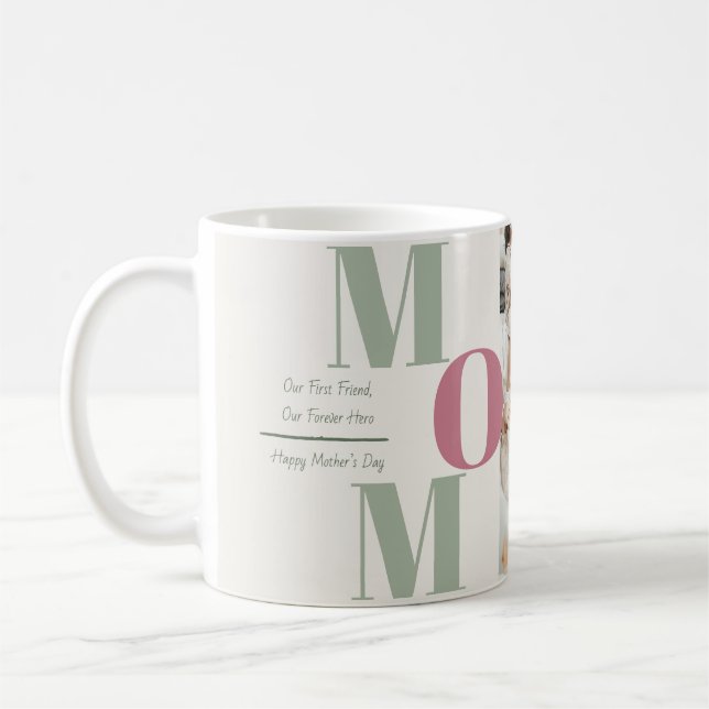 Photo Fête des Mères personnalisée Collage Mug | L (Gauche)