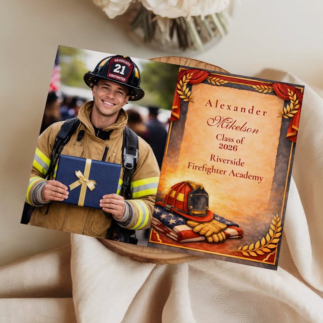 Photo Fire Department Graduation Ankündigung (Von Creator hochgeladen)