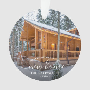 Photo First Christmas Nouveau Accueil Script blanc