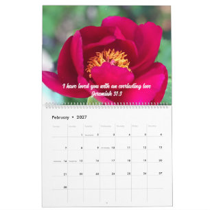 Photo florale originale et calendrier personnalisé