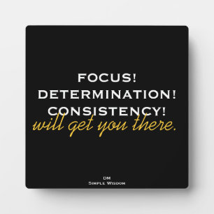 Photo 'Focus ! Détermination ! Consistency ! Plaque