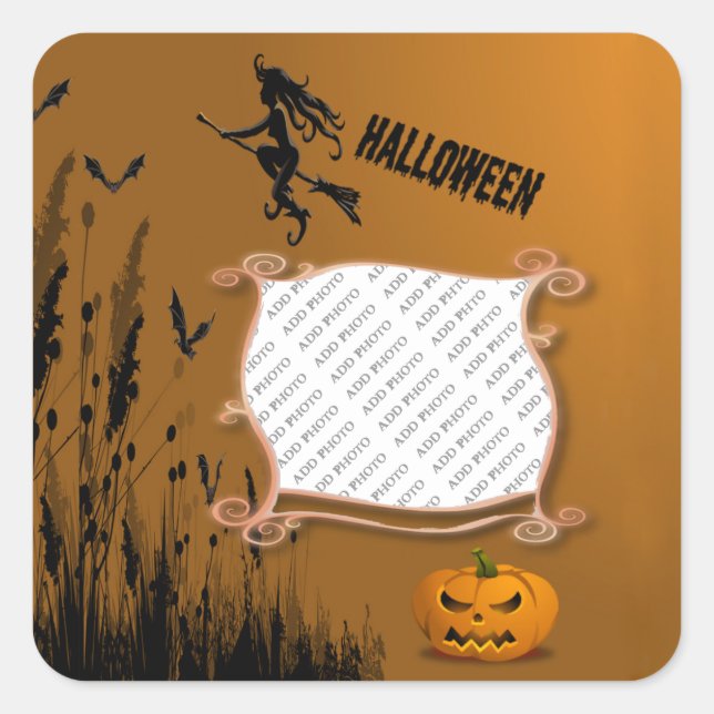 Photo Frame, Sorcière, Sticker Jack o' Lantern (Devant)