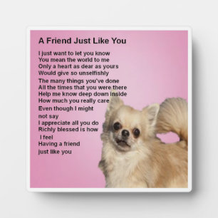 Photo Friend Poem Plaque  -  Chihuahua dog  Design