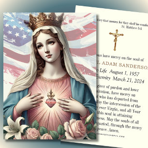 Photo Funéraire Sympathy American Flag